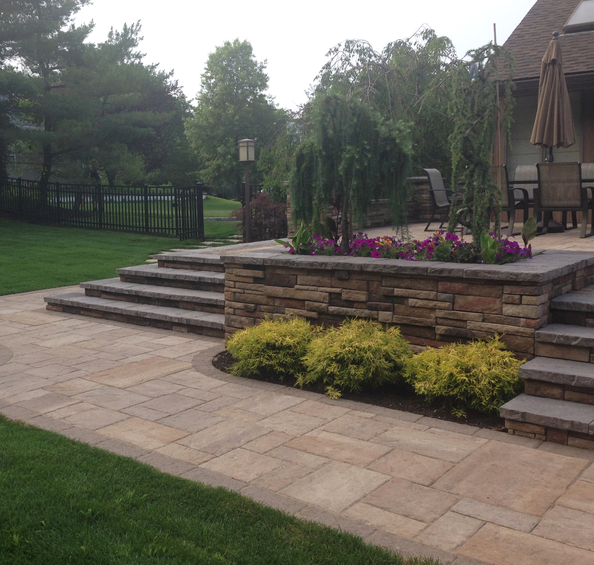 Boral Cultured Stone, TechoBloc Patio, Stoop & Stair, Walkway, Wall & Pillar