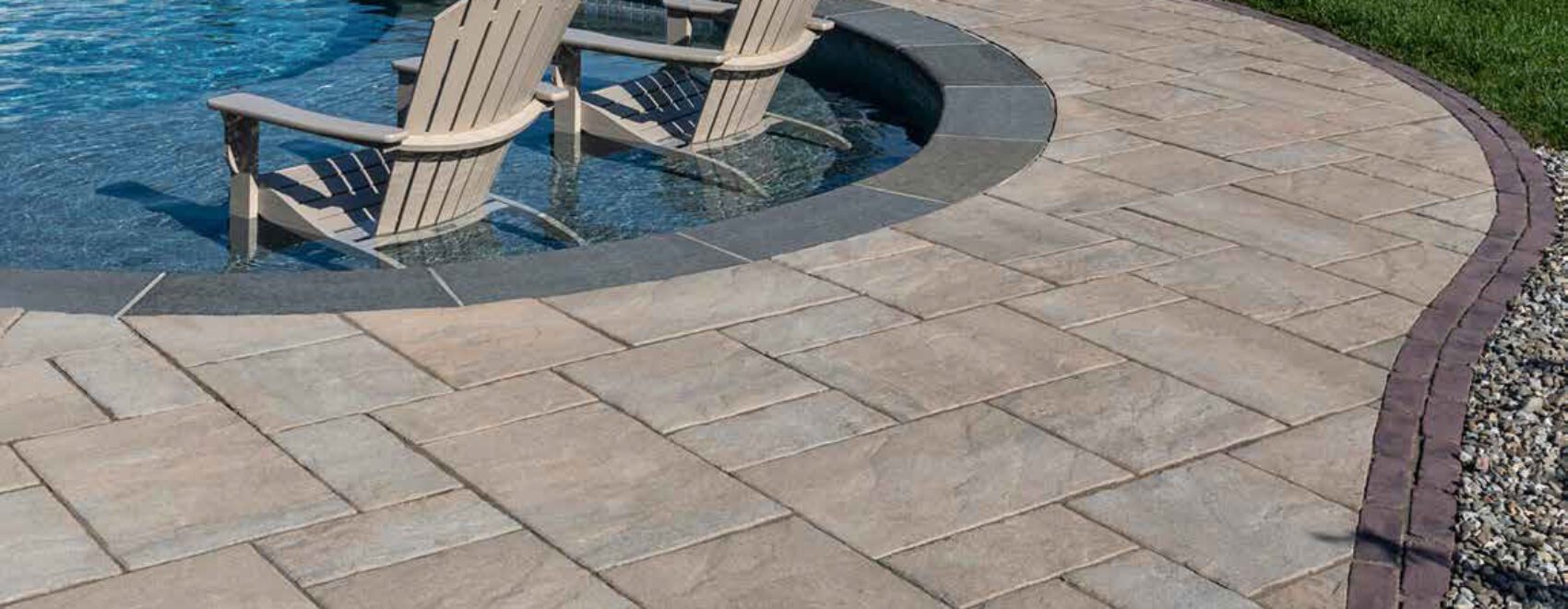 Unilock beacon hill copthorne pool patio