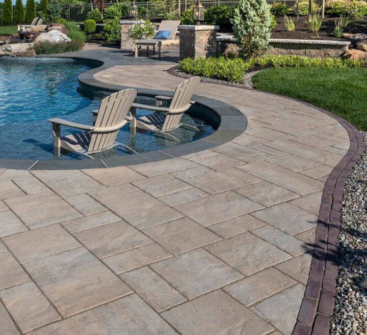 Unilock Beacon Hill Flagstone Pool Patio Astro Masonry Long Island Ny