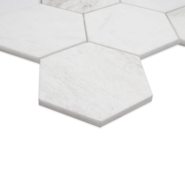 MSI Arabescato Venato White 5" Hexagon Honed Tile - Image 10