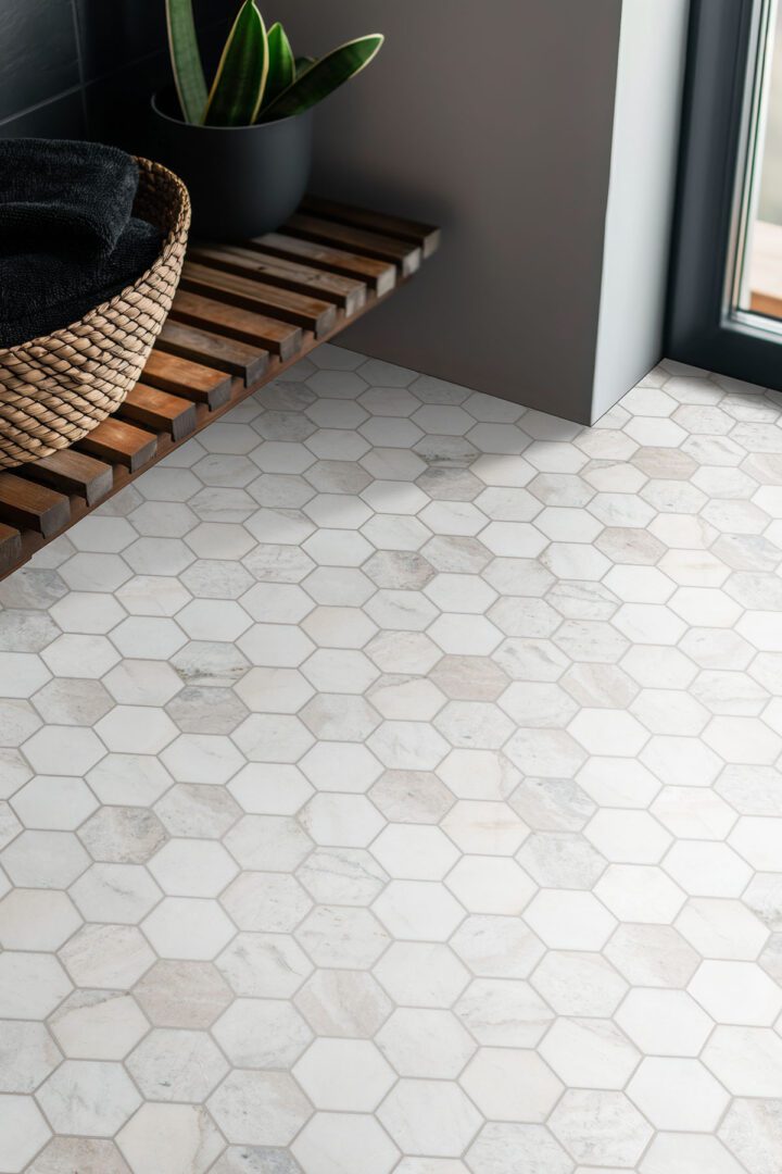 MSI Arabescato Venato White 5" Hexagon Honed Tile - Image 4