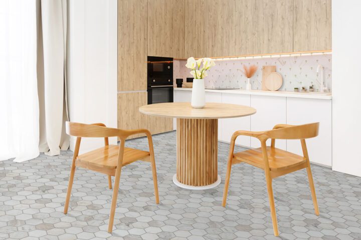 MSI Arabescato Venato White 5" Hexagon Honed Tile - Image 6