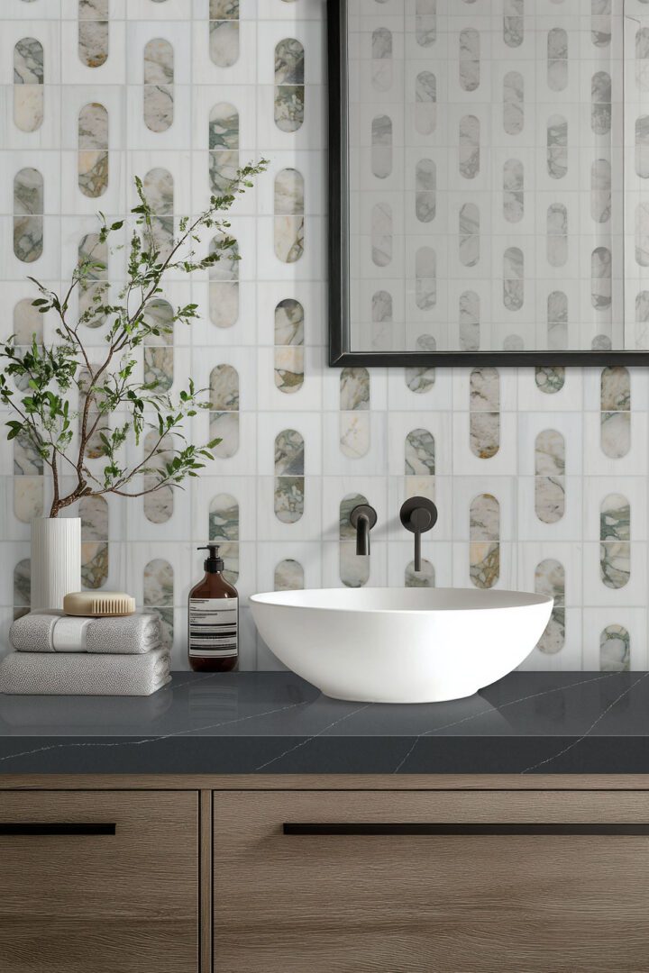 MSI Bianco Dolomite Moderno Polished Mosaic - Image 4