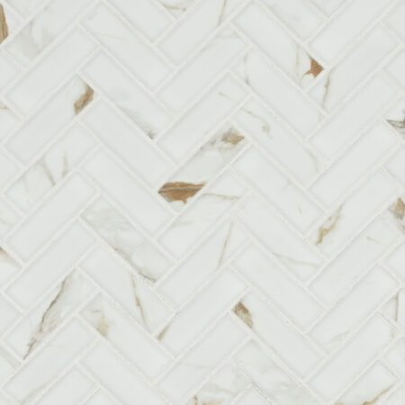 MSI Calacatta Gold Matte 1x3 Herringbone Tile
