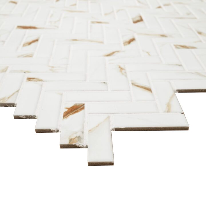 MSI Calacatta Gold Matte 1x3 Herringbone Tile - Image 10