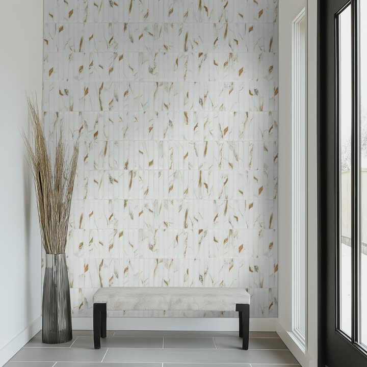 MSI Calacatta Gold Matte 1x6 Stack Pattern Tile - Image 2