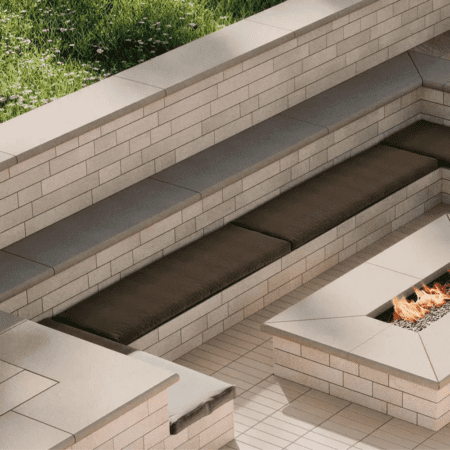 Techo-Bloc Sandstone Thinset Veneer Wall