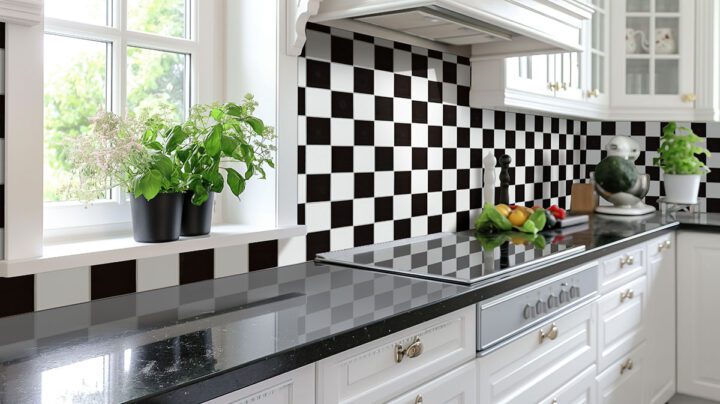 MSI White and Black 4" Checkered Matte - Image 3